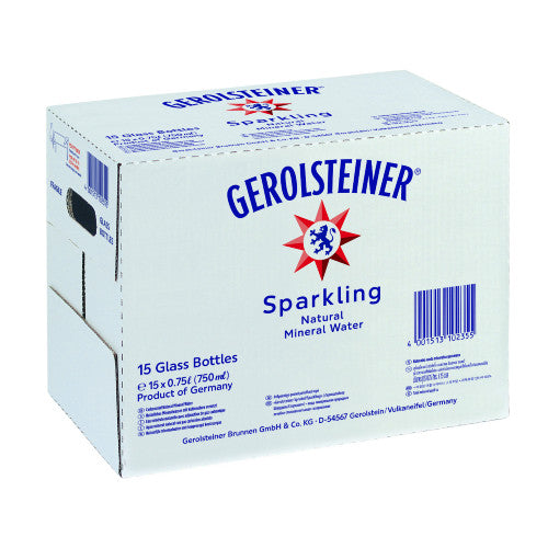 Gerolsteiner (750ml) Natural Mineral Water (Sparkling) - Case/15 Bottles