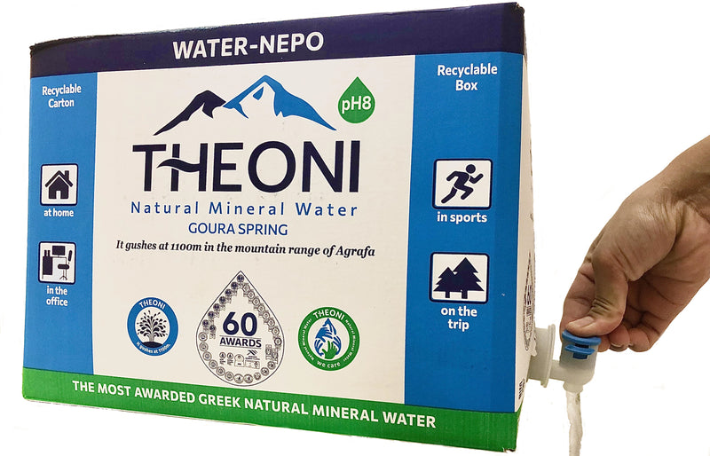 Theoni Natural Mineral Water (Still) - 10L Water Bag in Box