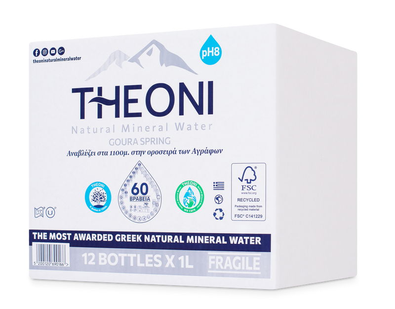 Theoni (1L) Natural Mineral Water (Still) - Case/12 Bottles