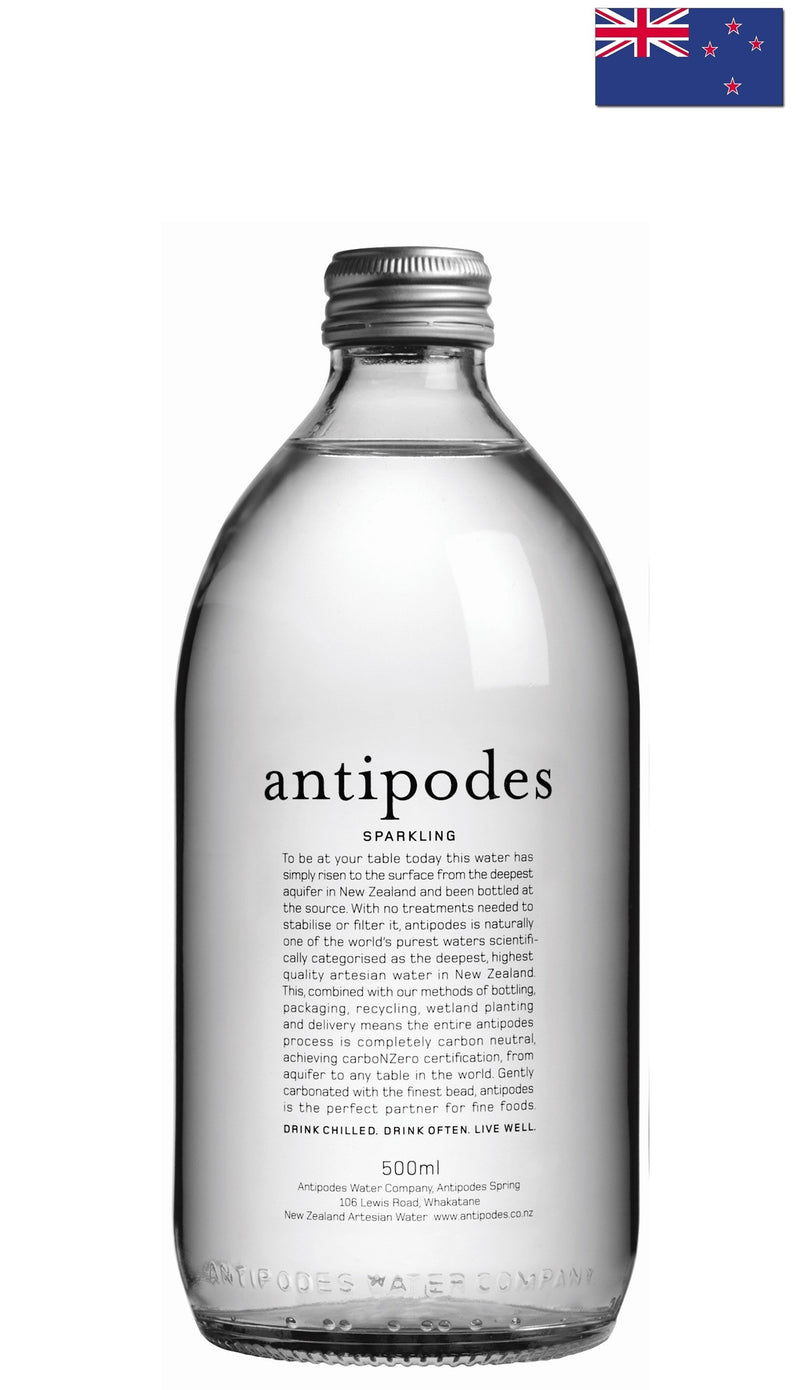 antipodes (500ml) Natural Mineral Water (Sparkling) - Case/24 Bottles