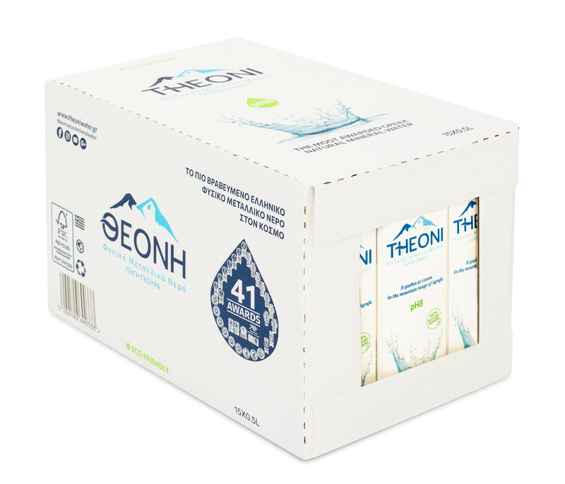 Theoni (500ml) Natural Mineral Water (Still) Carton - Case/15 Bottles