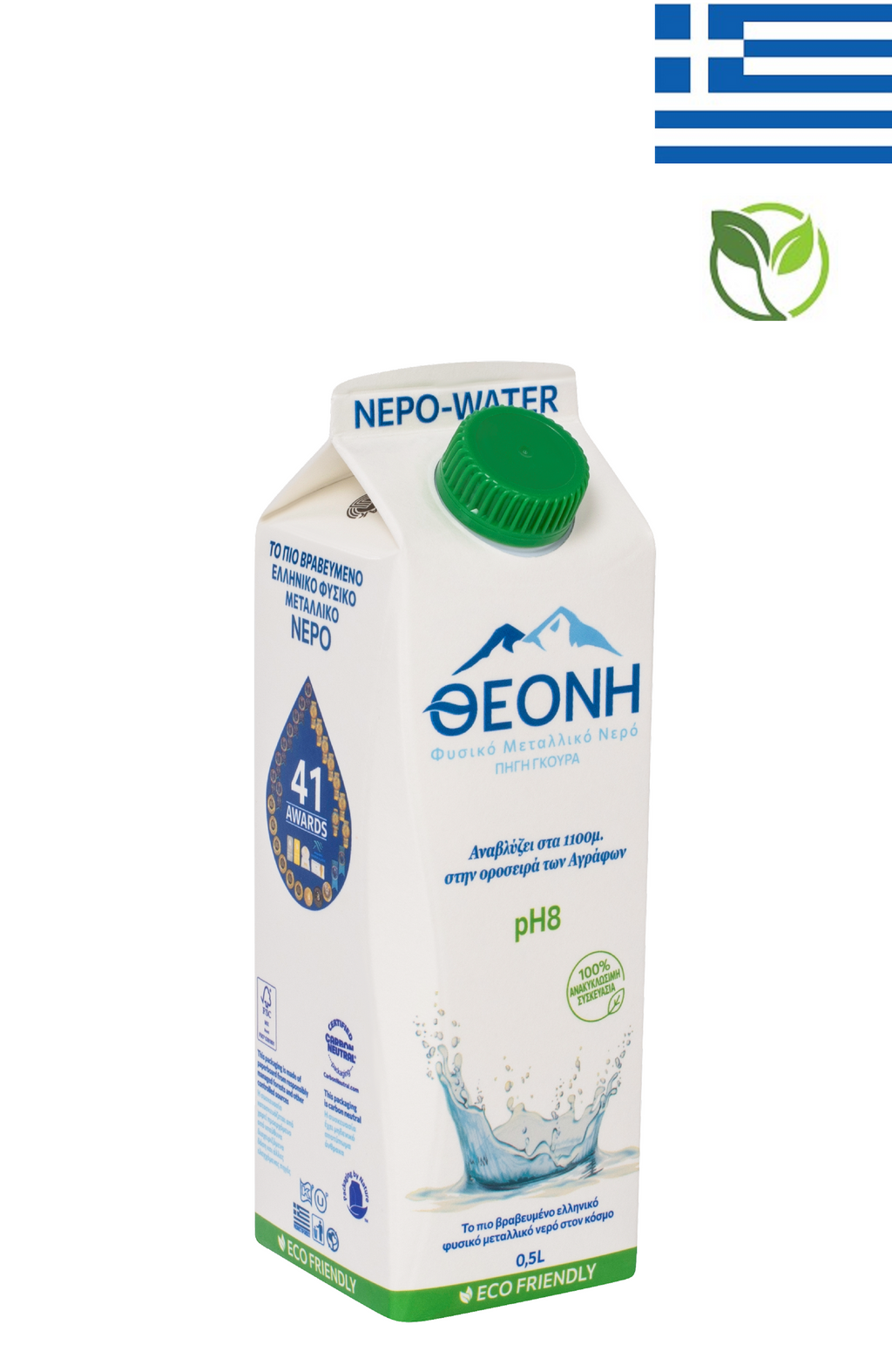 Theoni (500ml) 天然礦泉水 (無氣) 紙包裝 - 一箱15支