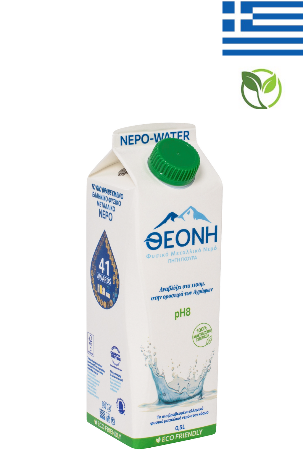 Theoni (500ml) Natural Mineral Water (Still) Carton - Case/15 Bottles